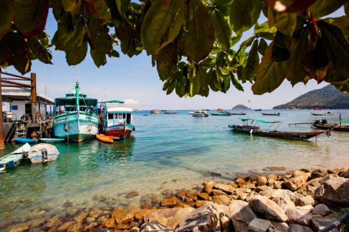 Ferry to Koh Phangan harbor view