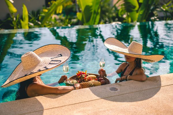 Enjoying a private pool experience shaped by light, warmth, and stillness.